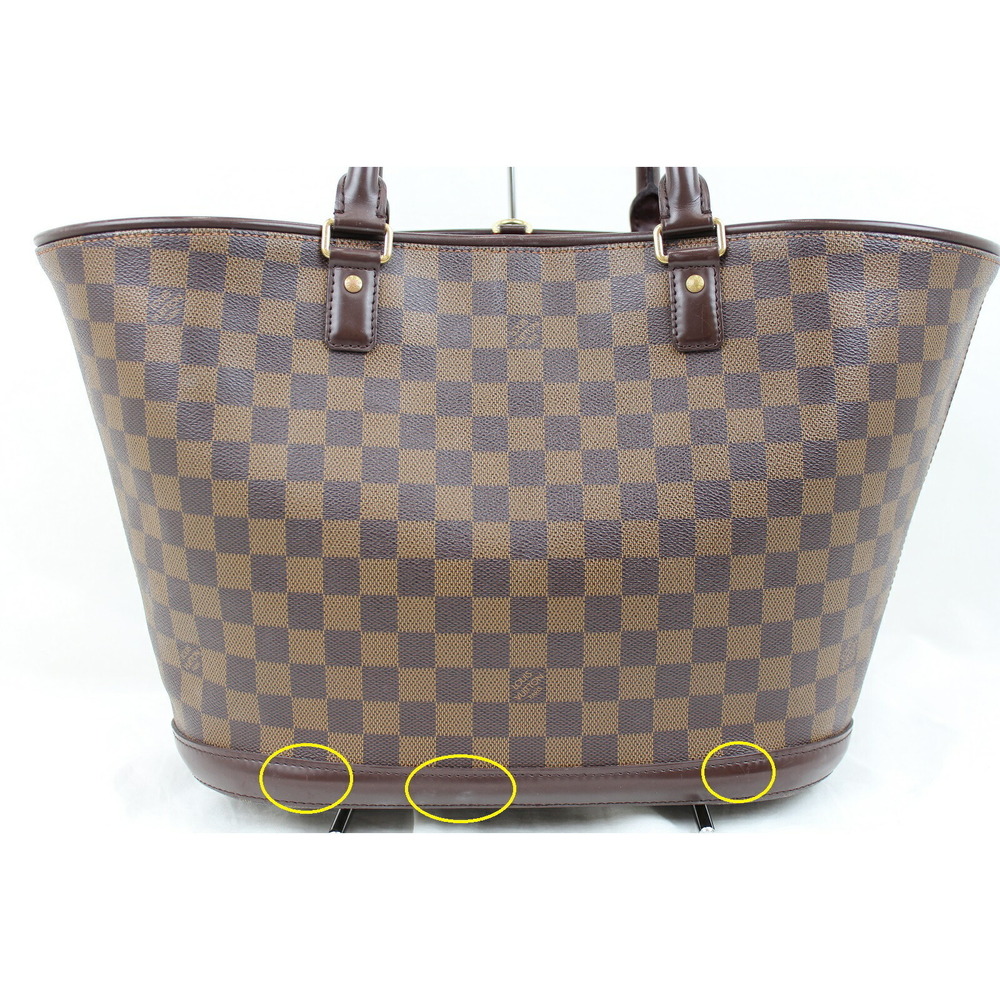 Louis Vuitton Bag Brown Red Damier Manosque Handbag Tote